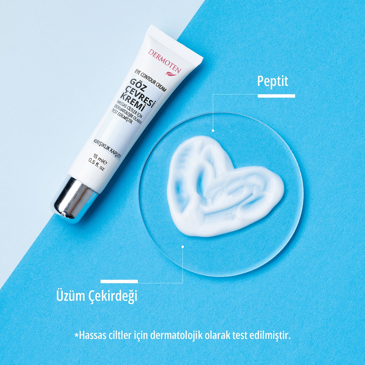 Kırışıklık Karşıtı ve Aydınlatıcı Göz Çevresi Göz Altı Kremi 15 ml