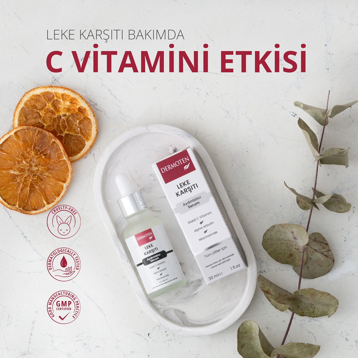 Aydınlatıcı C Vitaminli Leke Karşıtı Cilt Bakım Serumu 30 ml