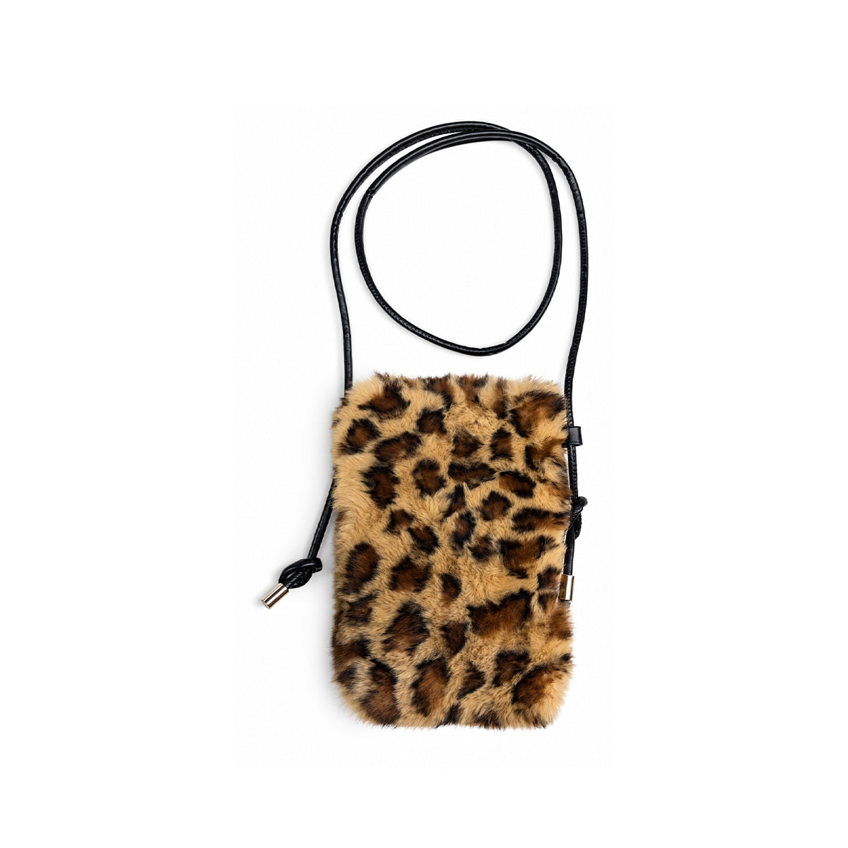 Leopar Peluş Telefon Çantası