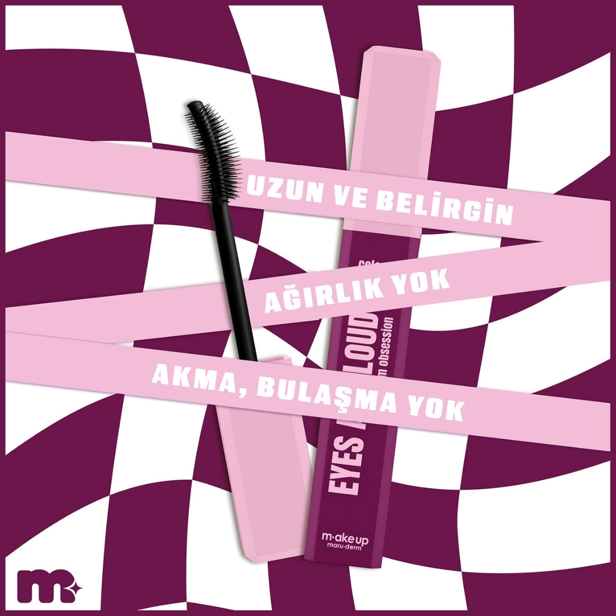 Make Up Eyes Are Loud Renkli Maskara Plum Obsession (Mürdüm)