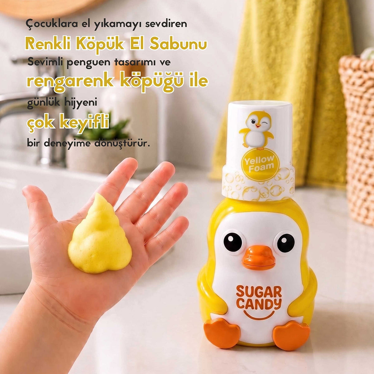 Renkli Köpük Sabun Muz Pop Pingo 350 ml