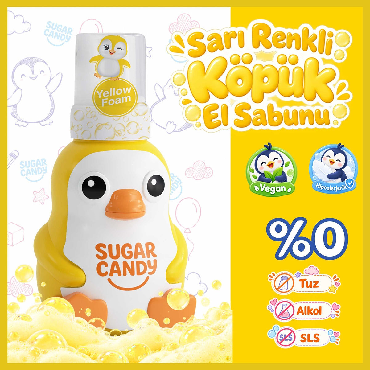 Renkli Köpük Sabun Muz Pop Pingo 350 ml