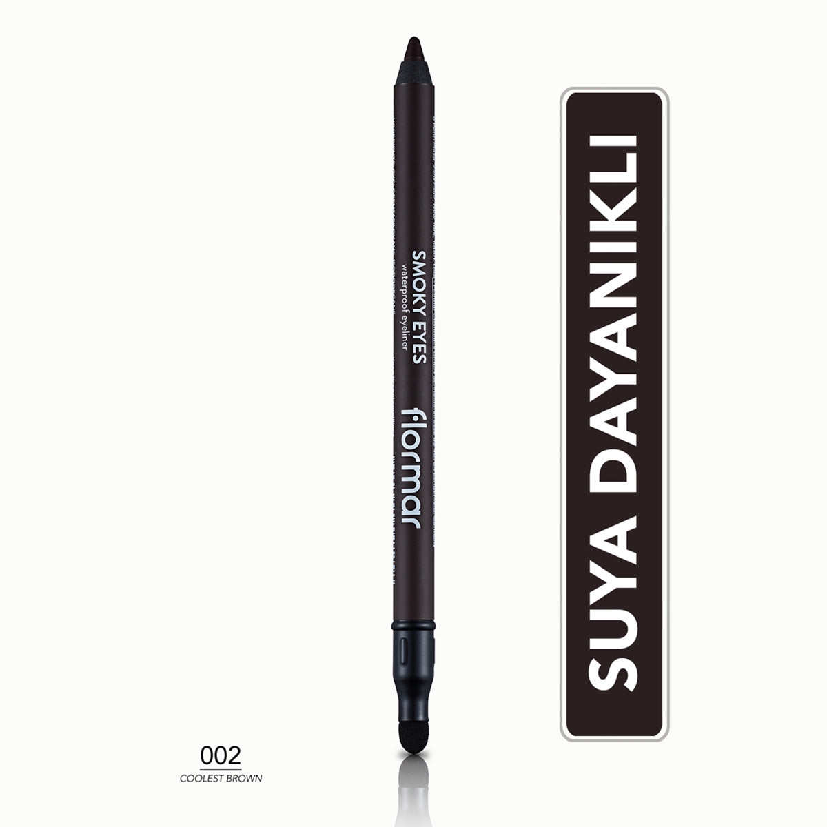 Smoky Eyes Mat Bitişli & Suya Dayanıklı Sünger Başlıklı Göz Kalemi 02 Coolest Brown